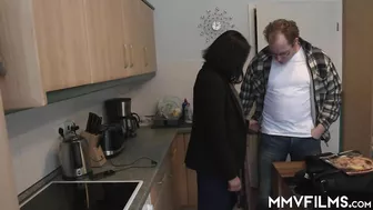 Chesty Milf Sucking And Fucking In The Kitchen