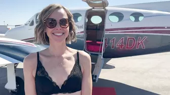 Double Creampie Threesome On Private Plane While Joining Mile High Club