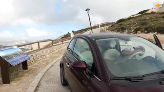 Crazy Couple Fucks On Top Of The Mountain And Cum On Rented Car