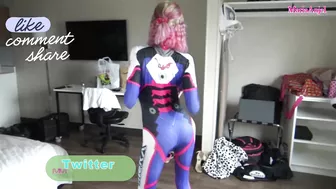 Maria Anjel Gives Jack Moore A Booty Dance While In Dva Cosplay