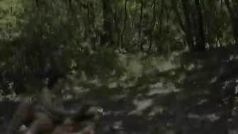 A Horny German Woman Gets Warm Cum On Her Face In The Middle Of The Woods