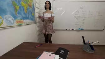 Cumshot In A Student In A Geography Lesson