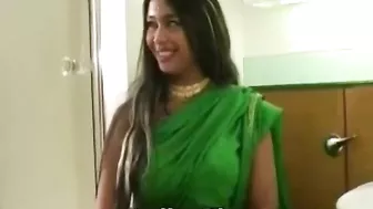 Green Saree Hot Fucking