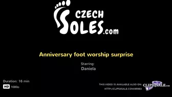 Anniversary Foot Worship Surprise (Foot Worship, Bare Feet, Long Toes, Candid Feet Under Table)