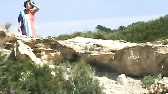 Dark-Hared German Chick Getting Her Asshole Demolished At The Beach