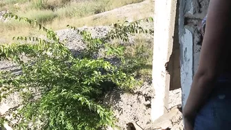 Naughty Slut Fucks Ass On An Abandoned Construction Site