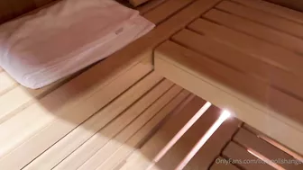 Sauna With Beautiful Blonde With Sexy Body