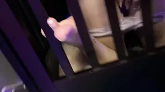 Stuck Dick Through Cage, Throat Fucked Cum Down Throat