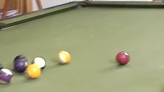 Blonde Whore Gets Her Pierced Pussy Screwed On Pool Table By A Dude With Big Dick