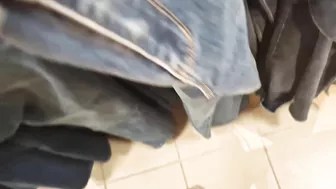 Your Italian Stepmom's Super Hairy Pussy In The Clothing Store