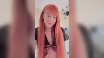 Redhead Schoolgirl Playing Around With Herself At Home