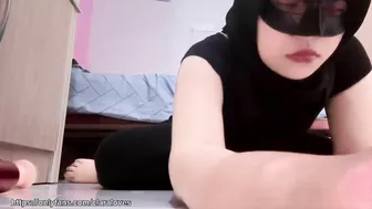 A Hijab Wearing Stepsister Who Is Very Aroused By Her Big Boobs