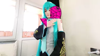 Cutie Vocaloid Hatsune Miku Came To Visit A Fan After The Concert, Sucked His Cock And Fucked Him