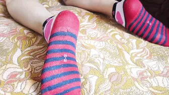 In Socks And Panties Masturbate Pussy