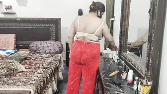 Pakistani Bigass Step Mom Cleaning Room