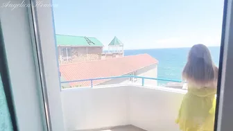 Fuck With A Young Student On The Balcony In Public While My Wife Is Not At Home