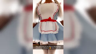 Sexting My Stepbrother On Snapchat While Dressed As Alice In Wonderland - He Makes Me Squirt