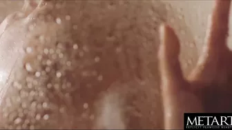 Cute Girl Sprays Water Over Her Perky Breasts As She Masturbates