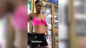 Freaky Girl Fingers Herself In Public Gas Station