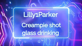 Creampie Shot Glass Drinking