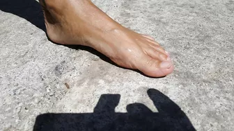 Nippleringlover Close Up Feet Pierced Pussy Pierced Nipples Sun Tanning Naked Rubbing Clit Outdoors