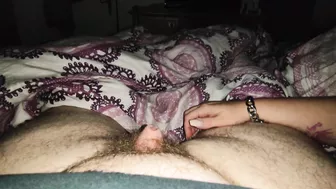 Handjob With Long Nails *Scratching Small Dick And Let Him Explode*