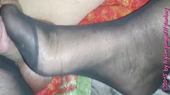 Mature Woman In Black Fsh ** Foot Fun **