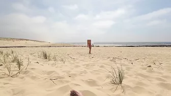 I'm So Horny He Fucks Me At The Public Beach A Lot Of Men Pass By And Watch