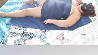 Fat Bbw Grandma Is Getting A Sweet Massage. Her Naked Boobs Are Getting Oiled Up As Well