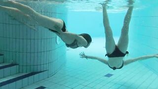 Nastya Undresses Libuse Into The Pool Like A Dyke