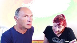 German Old Cougar And Dad Defloration Mmf With Step Son