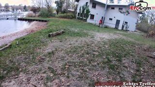 German Amateur Sexdate Inside Outdoors Pov With Glasses Milf