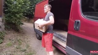 Czech 18 Newbie Nailed Inside A Van