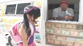 Ashli Gets Dark Haired Teenagers Gets Banged! By Ice Cream Man