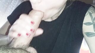 Incredible Blonde Suck My Long Cock, Creampie Mouth