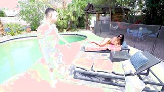 Amazing Big Boobed Milf Caught Me By The Pool And I Get Her Soak - Kailani Kai Johnny Love