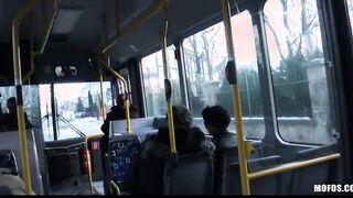 Blonde 19 Year Old Caught On Film Fucking On Public Bus