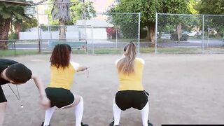 3 Sporty Beauties Pass Around Trainer's Fat Dick - Natalie Knight, Gabriela Lopez, Bobbi Dylan