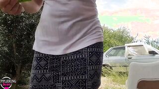 Nippleringlover Filthy Mother Flashing Intense Spread Pierced Nipples, Chained Pierced Twat Cutie Asshole Outdoor