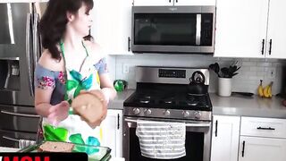 Perv Cougar - Step Milf Is Upset About Burning Dinner & Getting Cheered Up By Step Son's Long Boner