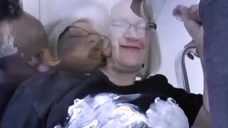 A Mischievous Uk Grandmother Deftly Manages Two Enormous Dicks