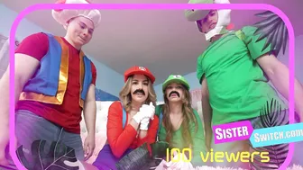 Mario Dudes Swap Stepsisters - Chanel Camryn, Mazy Myers