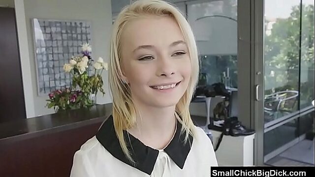 Cum-Drenched Skinny Blonde Teen Blowjob