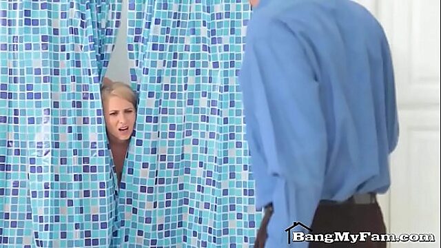 Big-Titted Alice Chambers Gets Pounded Doggystyle In Shower By Horny Step-Son