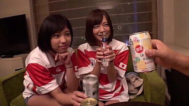 Hot Rugby World Cup Orgy In Shinjuku With Two Beautiful Women