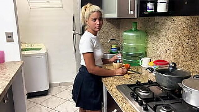 Stepdaughter Trades Cooking Duties For What Dad Can Give Her