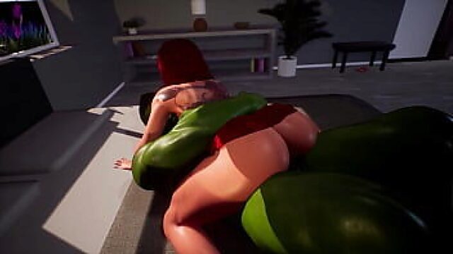 Angry Green Smashing With A Seductive Spy In Ultra Hd