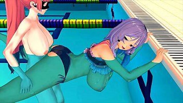 Serious Chick Dives Into 3D Hentai Pool