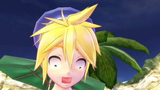 Beach Handjobs And Hentai With Len And Nami In Raunchy Mmd