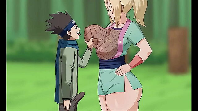 Tsunade's Huge Tits Give Konohamaru A Thrilling Ride